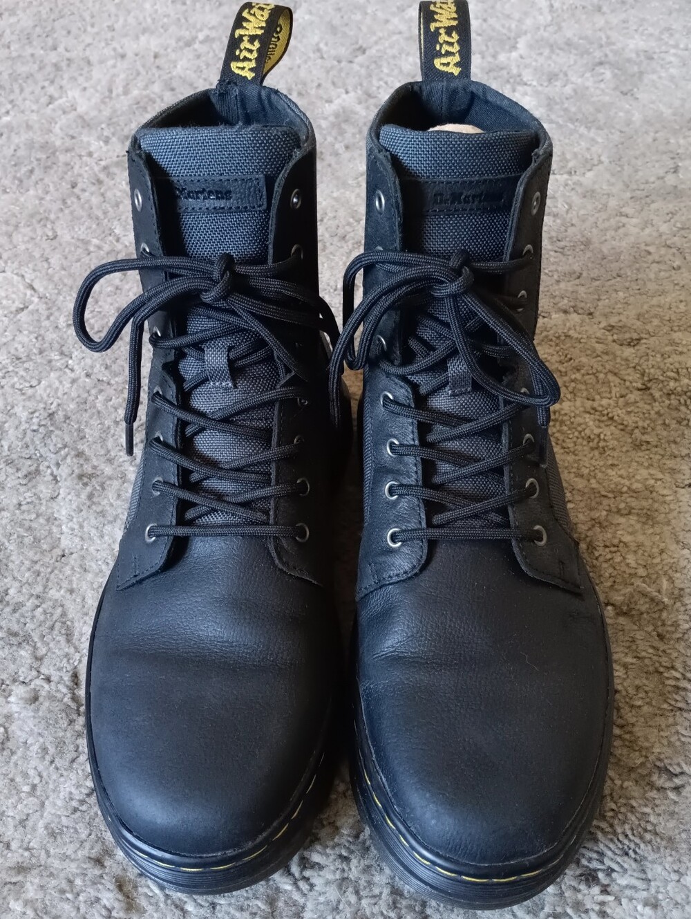 🖤 Dr. Martens Combs II Combat Boots Lightweight Mens 10 Black Gray Doc - Picture 3 of 16